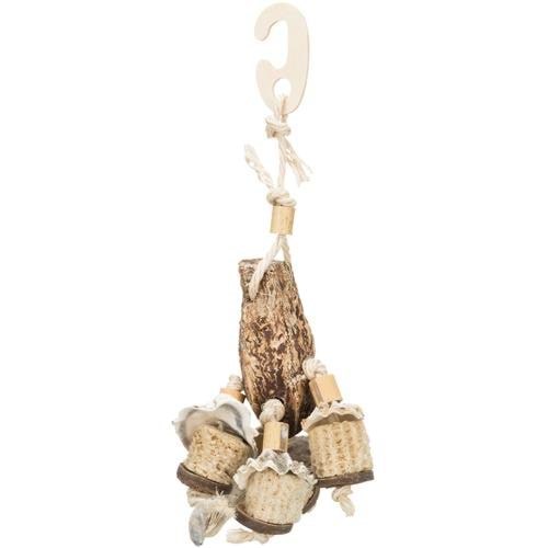 Trixie Toy mahogany pod/sea shells 26 cm Fuglelegetoej TX58994