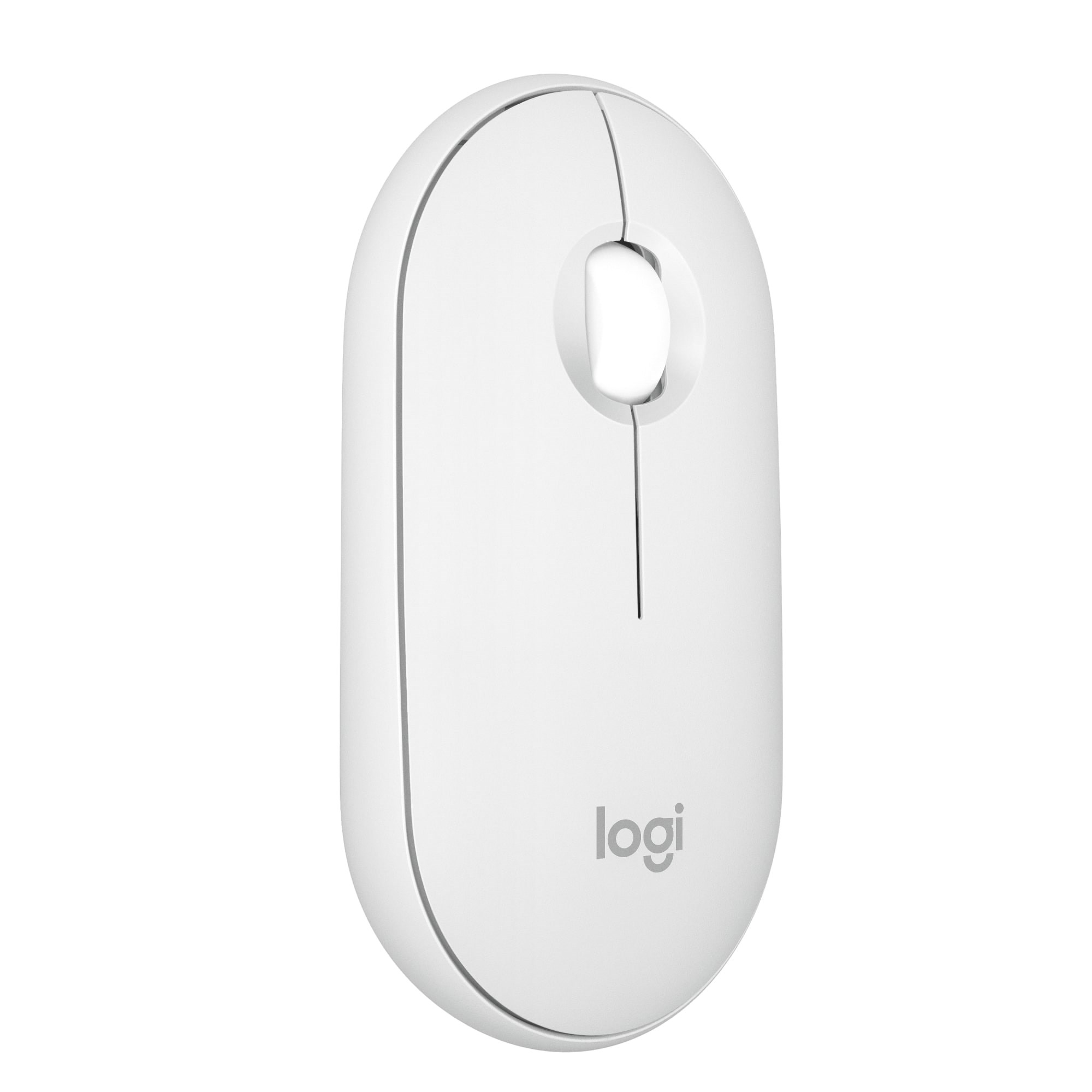 Logitech Pebble Mouse 2 M350s Wireless - Tonal White - Mus - Optisk - 3 knapper - Hvid