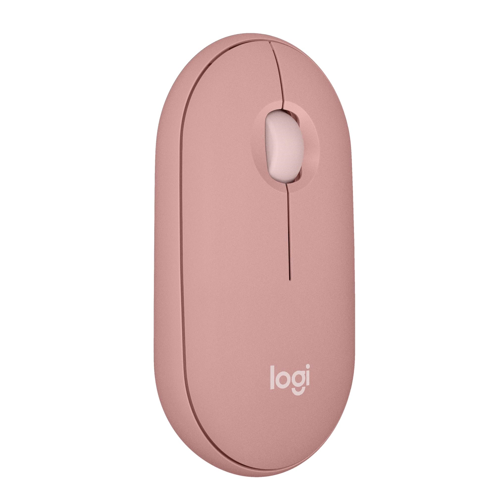 Logitech Pebble Mouse 2 M350s Wireless - Tonal Rose - Mus - Optisk - 3 knapper - Rød