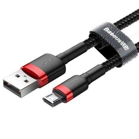 Baseus Cafule Micro USB Cable 2A 3m (Black+Red) Usb Kabel Sort CAMKLF-H91