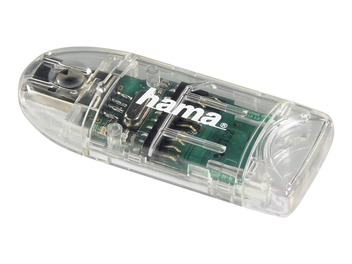 Hama "8in1" USB 2.0 Card Reader SD / microSD transparent Kortlæser 91092