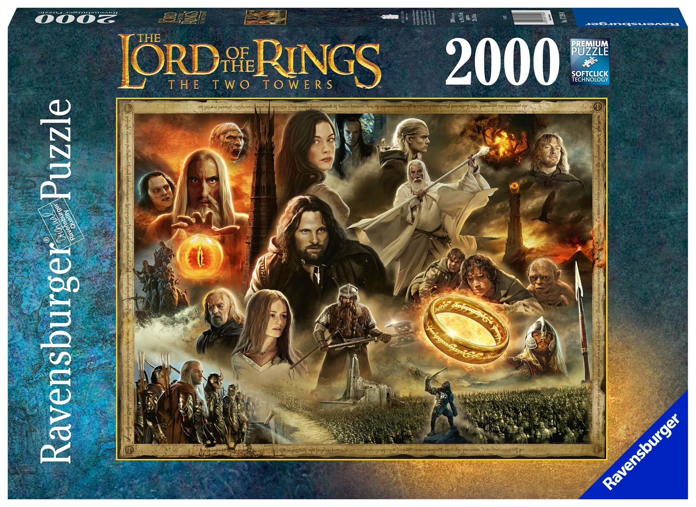 Ravensburger Lord Of The Rings The Two Towers 2000p Blok Puslespil 10217294