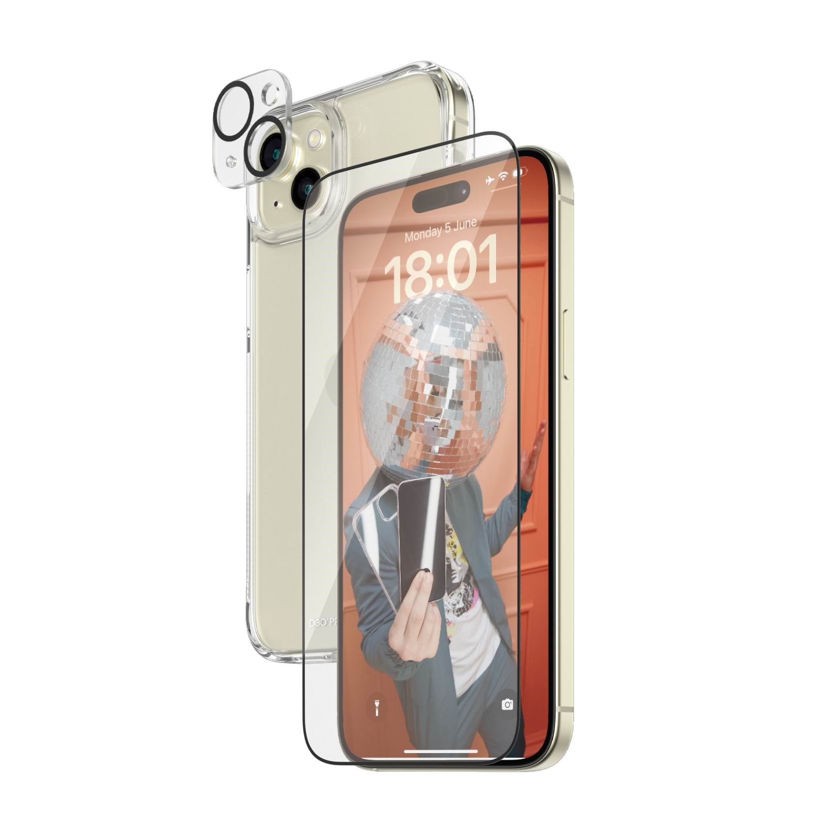 PanzerGlass 3-in-1 Pack iPhone 15 Plus Beskyttelsesglas PANZERB1174+2811