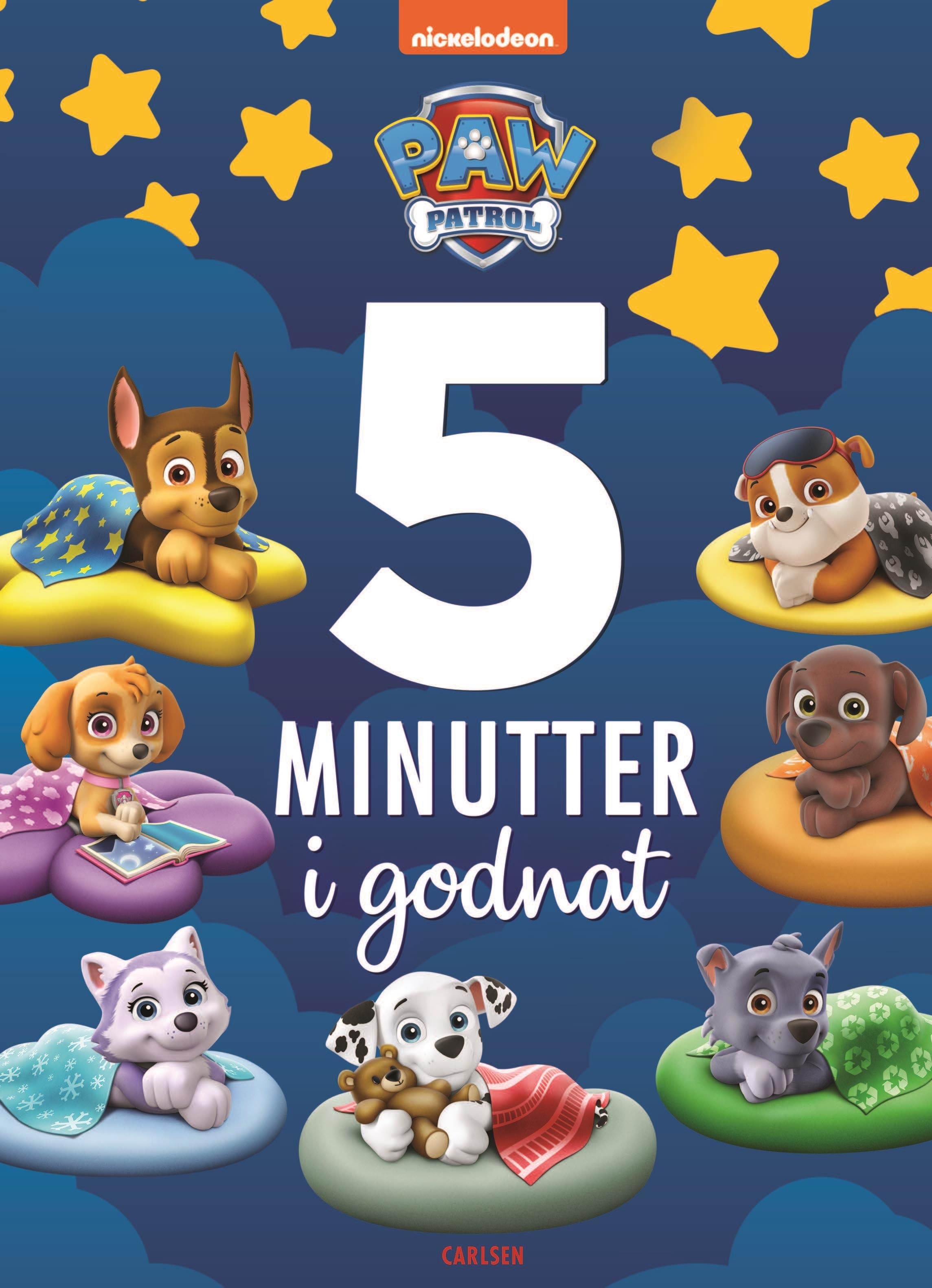 Fem minutter i godnat - PAW Patrol - Børnebog - Hardcover Børnebog 9788727014845