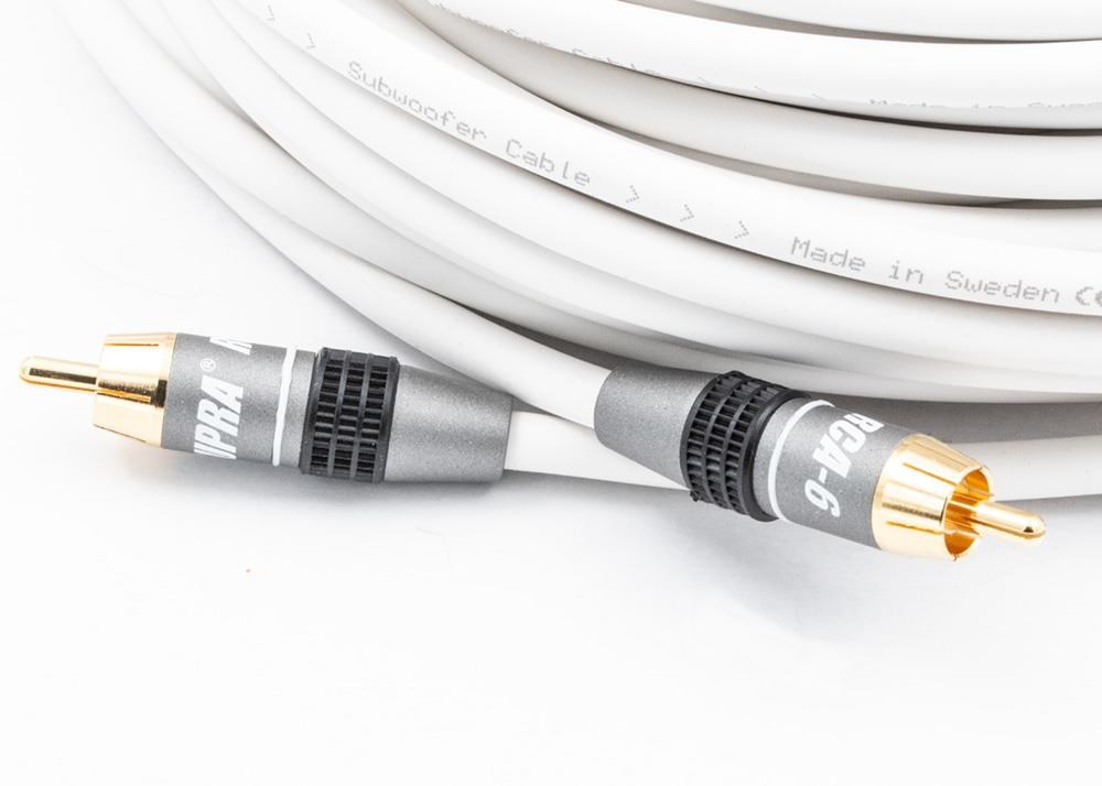 Supra Sublink - RCA subwooferkabel - 6m - Hvid Audiokabel 1001907698