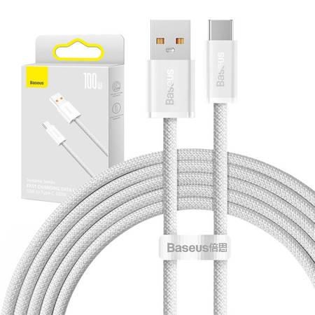 Baseus Cable USB to USB-C Dynamic Series 100W 2m (white) Usb Kabel Hvid CALD000702