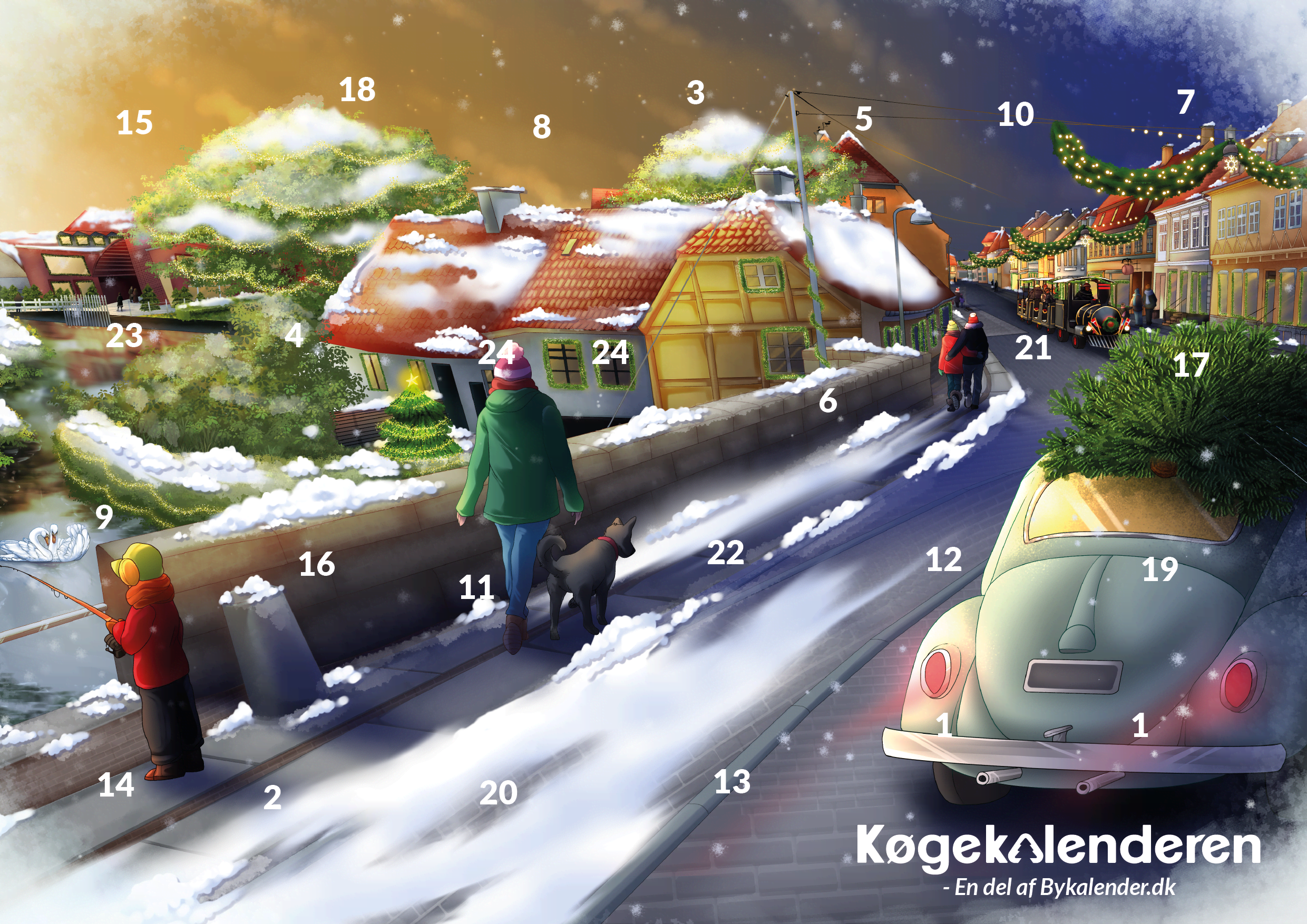 Bykalender Køgekalenderen Julekalender 5745000928156