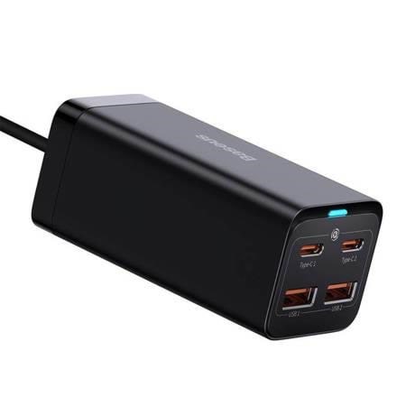 Baseus GaN3 Pro 4 Ports Desktop Charger 2xUSB-C + 2xUSB 100W - Black Mobil Oplader CCGP000101
