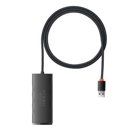 Baseus Hub 4in1 Lite Series USB to 4x USB 3.0 1m (Black) USB hub - USB 3.0 - 4 ports - Sort Usb Hub WKQX030101