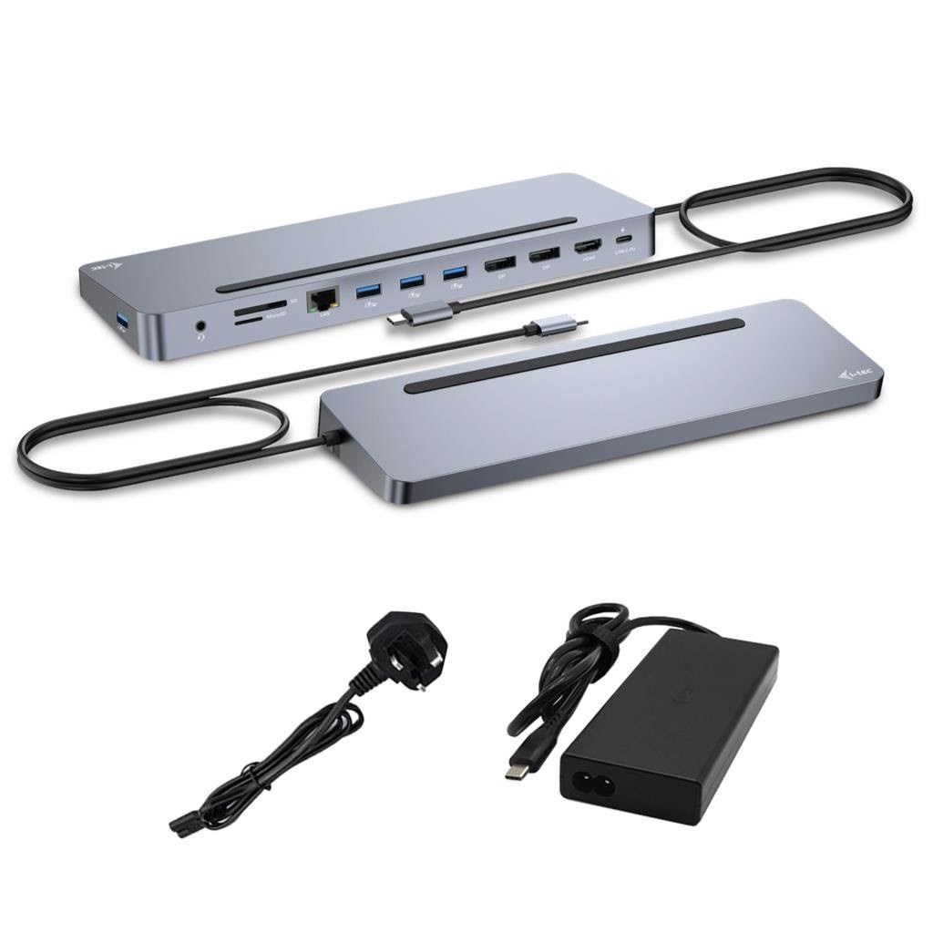 I-Tec 11-in-1 - USB-C TB3 TB4 - 2 DP HDMI - 100W PD Docking Station C31FLAT2PDPRO100W