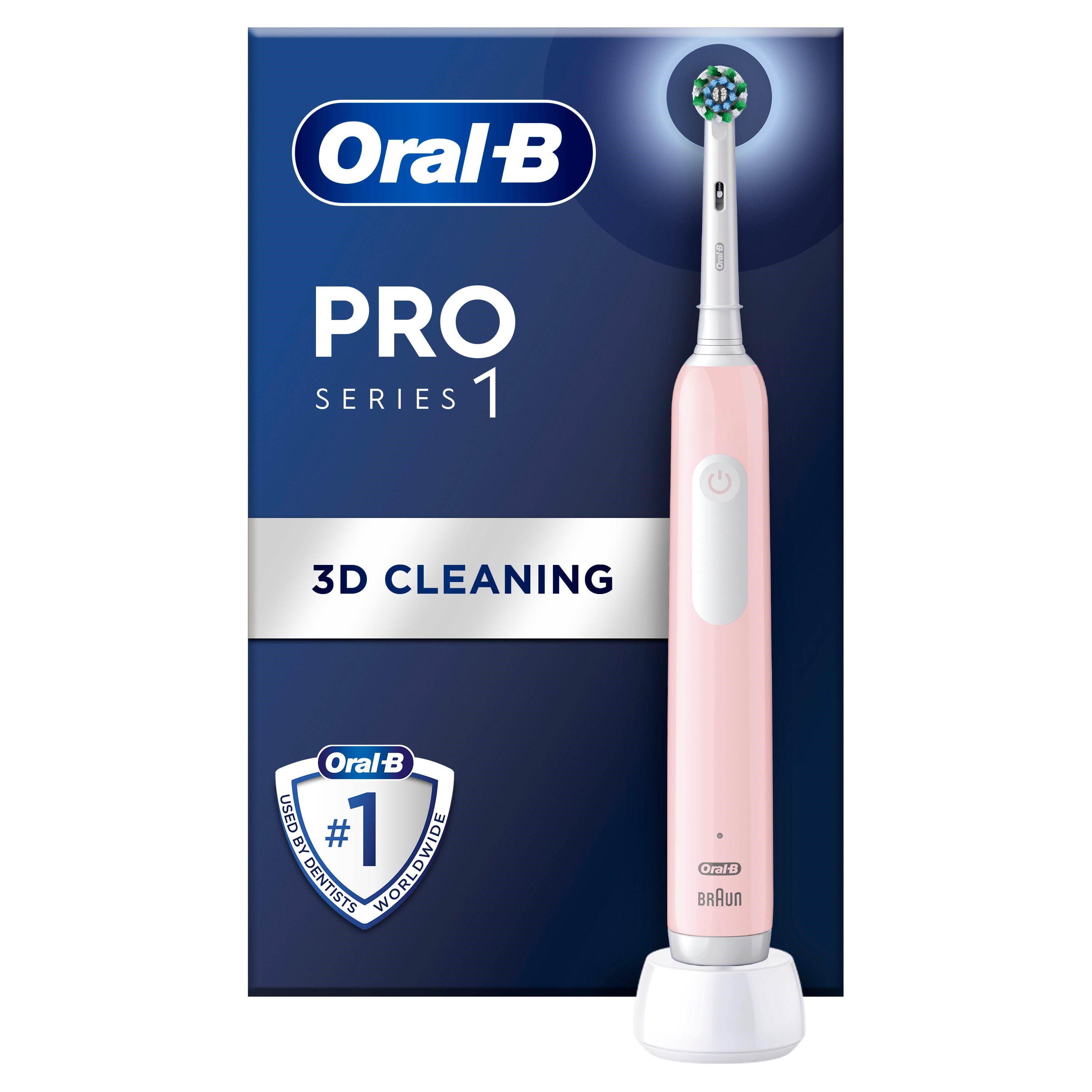 Oral-B Eltandbørste Pro1 Pink + Extra Brush Head El Tandbørste 8006540771501
