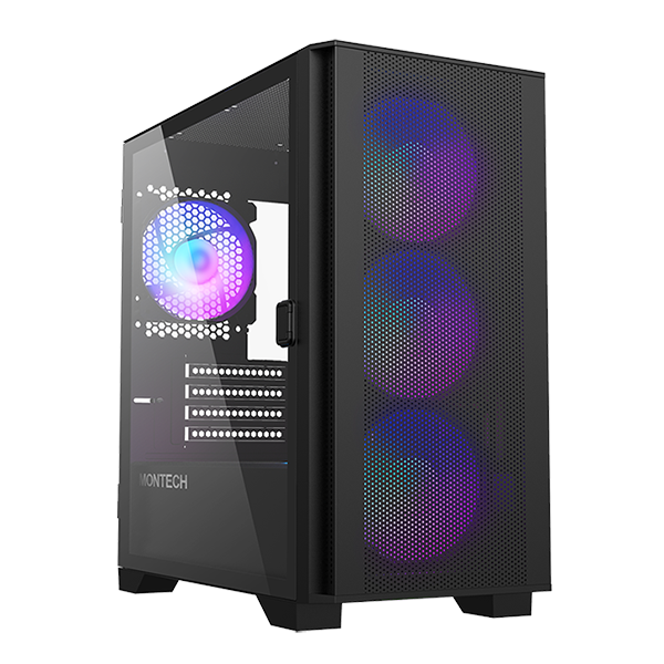 Montech Air 100 ARGB - Black - Kabinet - Minitower - Sort Kabinet AIR 100 ARGB BK