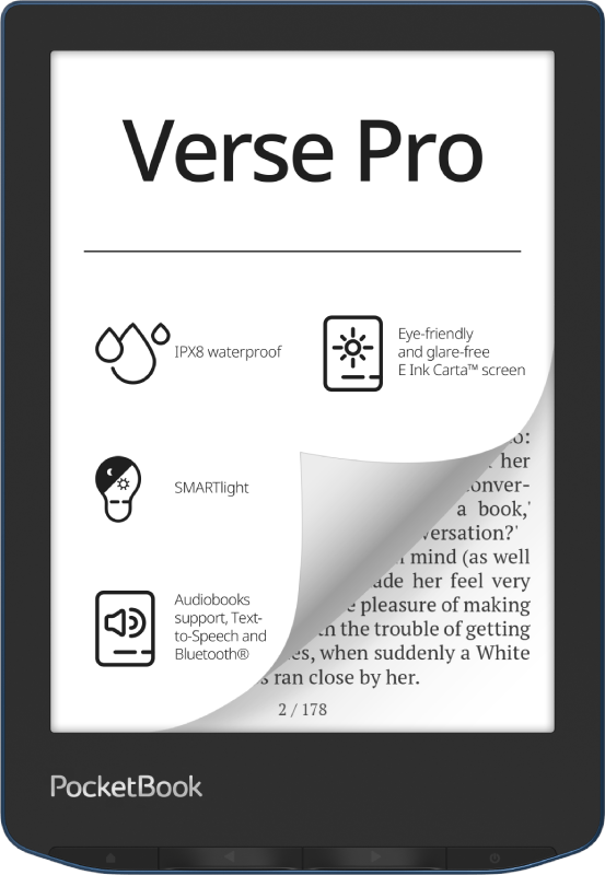PocketBook Verse Pro - Azure E Bogslaeser PB634-A-WW