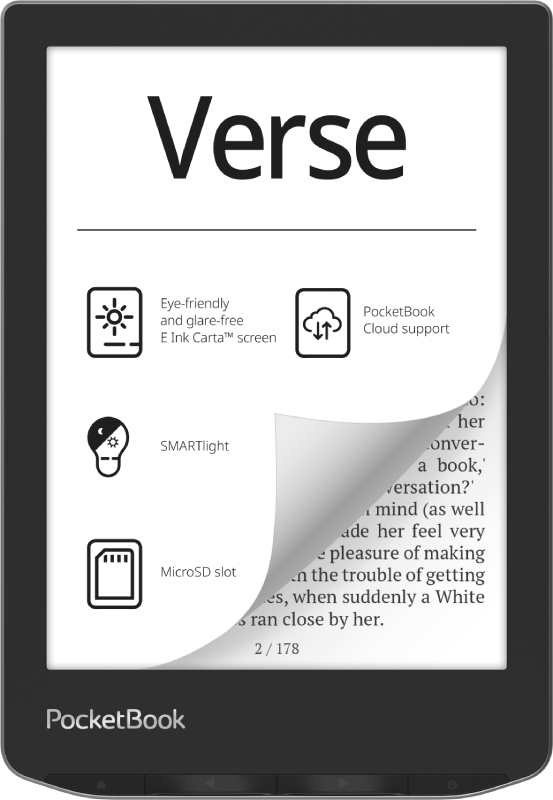 PocketBook Verse - Mist Grey E Bogslaeser PB629-M-WW