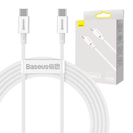 Baseus Superior Series Cable USB-C to USB-C 100W 2m (white) Usb Kabel Hvid CATYS-C02