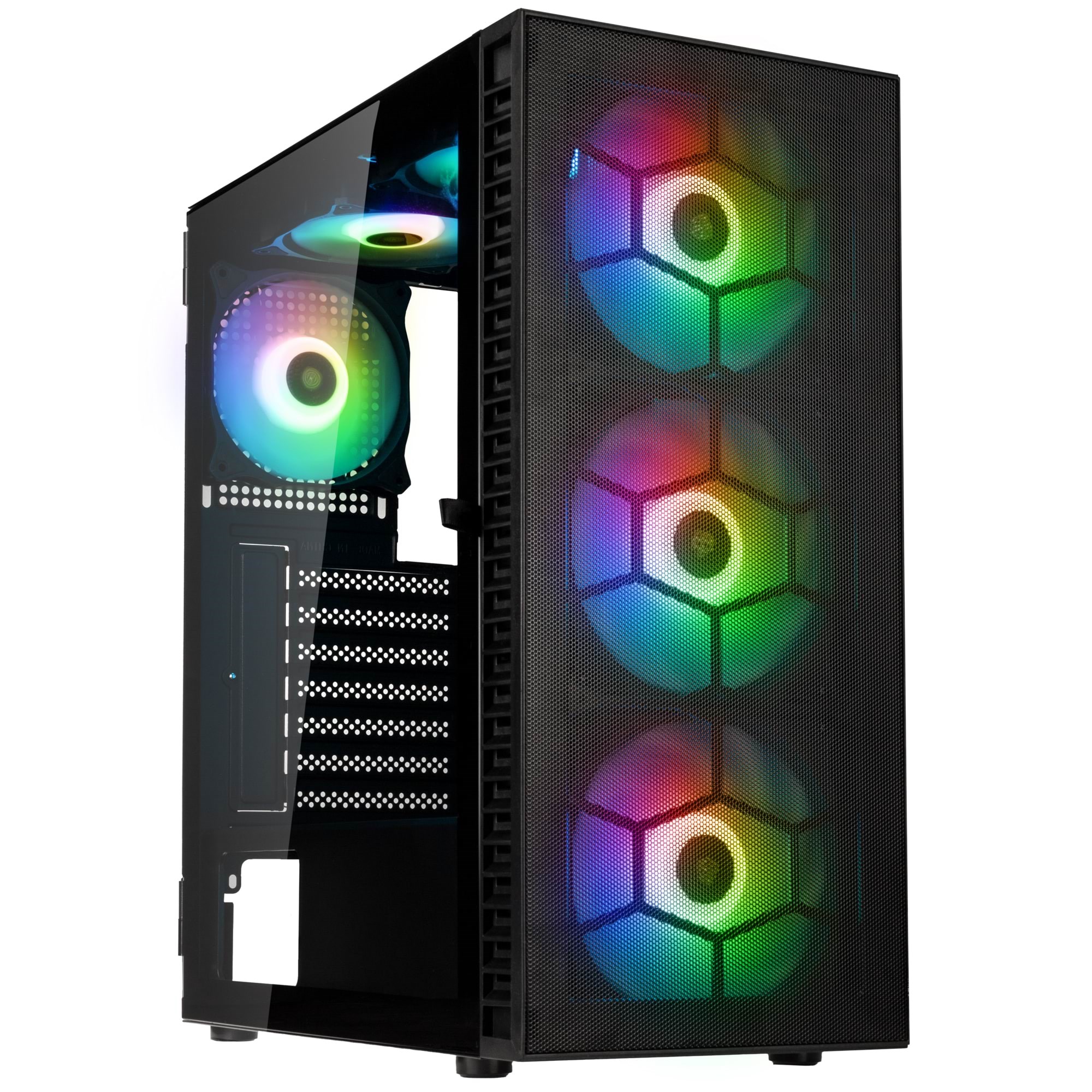 Kolink Observatory HF Mesh ARGB Midi Tower Case - Black - Kabinet - Desktop - Sort