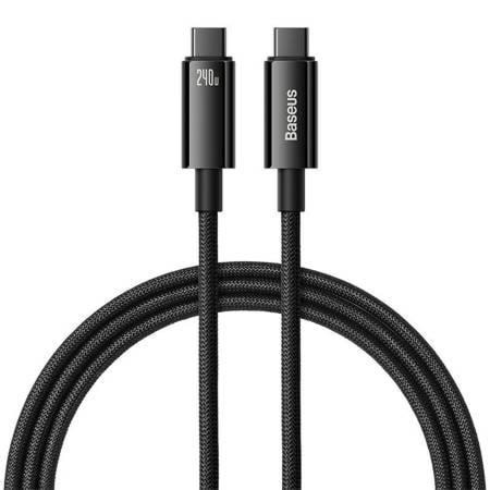Baseus USB-C to USB-C cable Tungsten Gold 240W 1m (black) Usb Kabel Sort CAWJ040001
