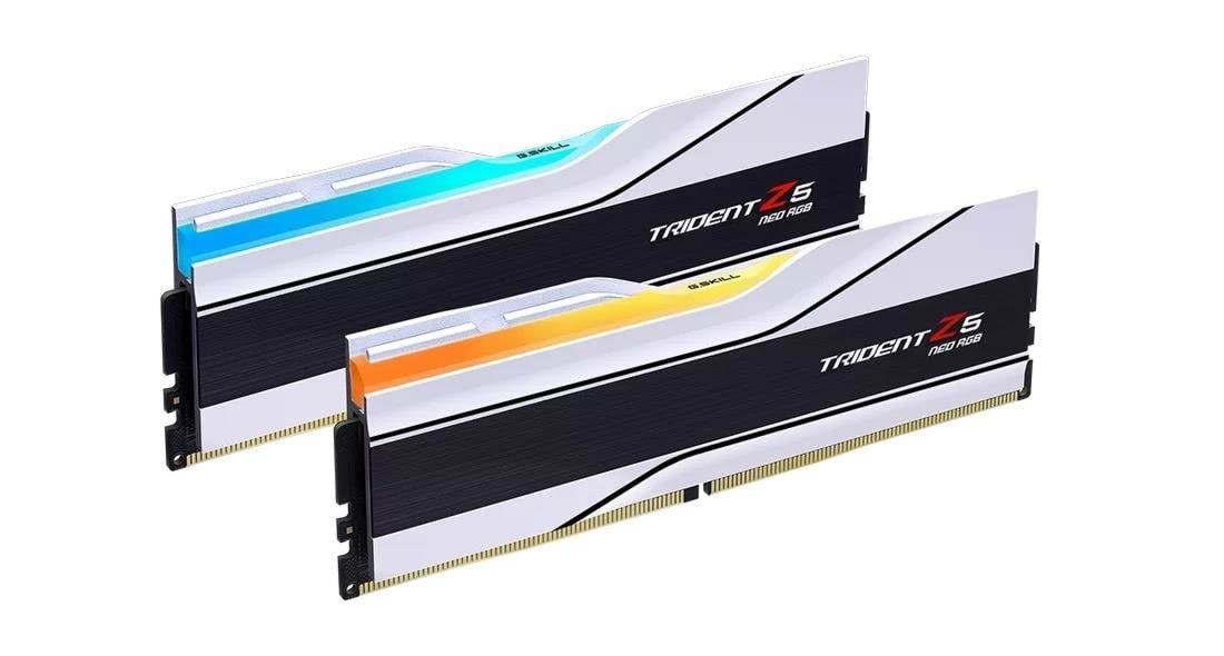 G.Skill Trident Z5 Neo RGB DDR5-6400 - 32GB - CL32 - Dual Channel (2 pcs) - AMD EXPO - Hvid med RGB Ram F5-6400J3239G16GX2-TZ5NRW