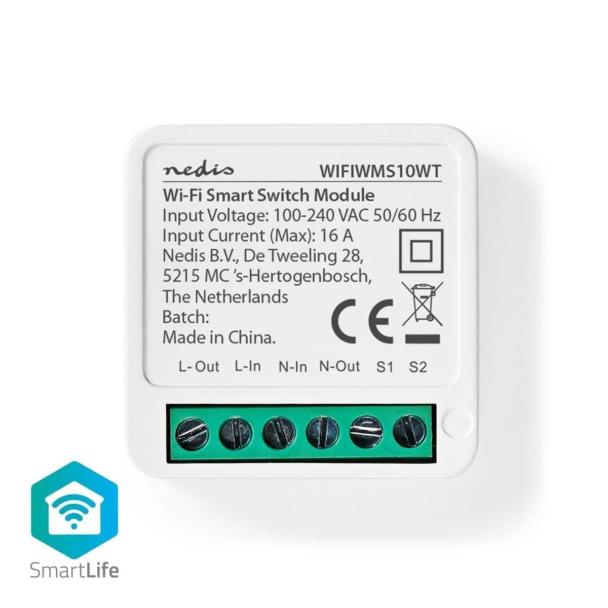 Nedis SmartLife Afbryder Smart Home WIFIWMS10WT