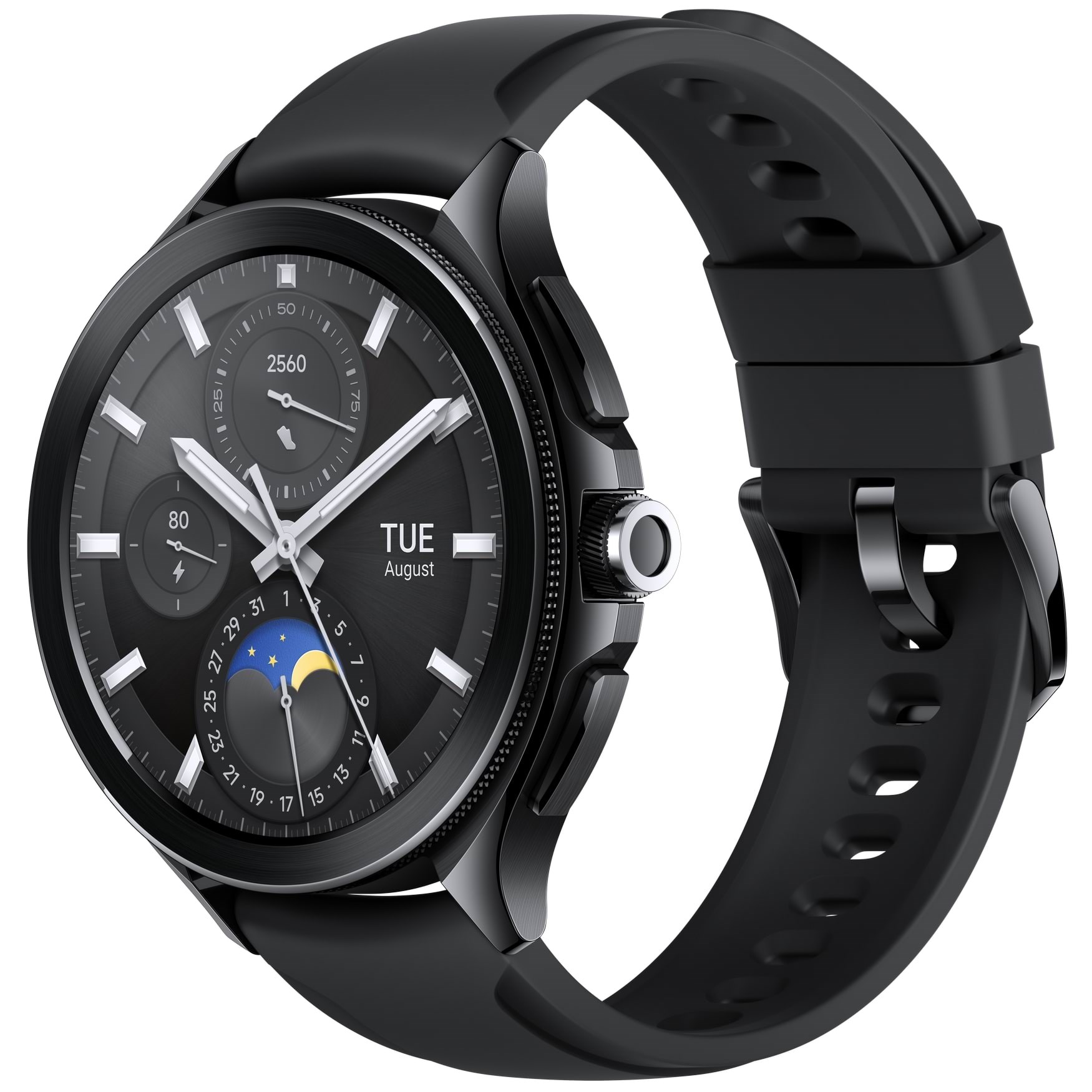 Xiaomi Watch 2 Pro - Black Case with Black Fluororubber Strap Smartwatch Sort BHR7211GL