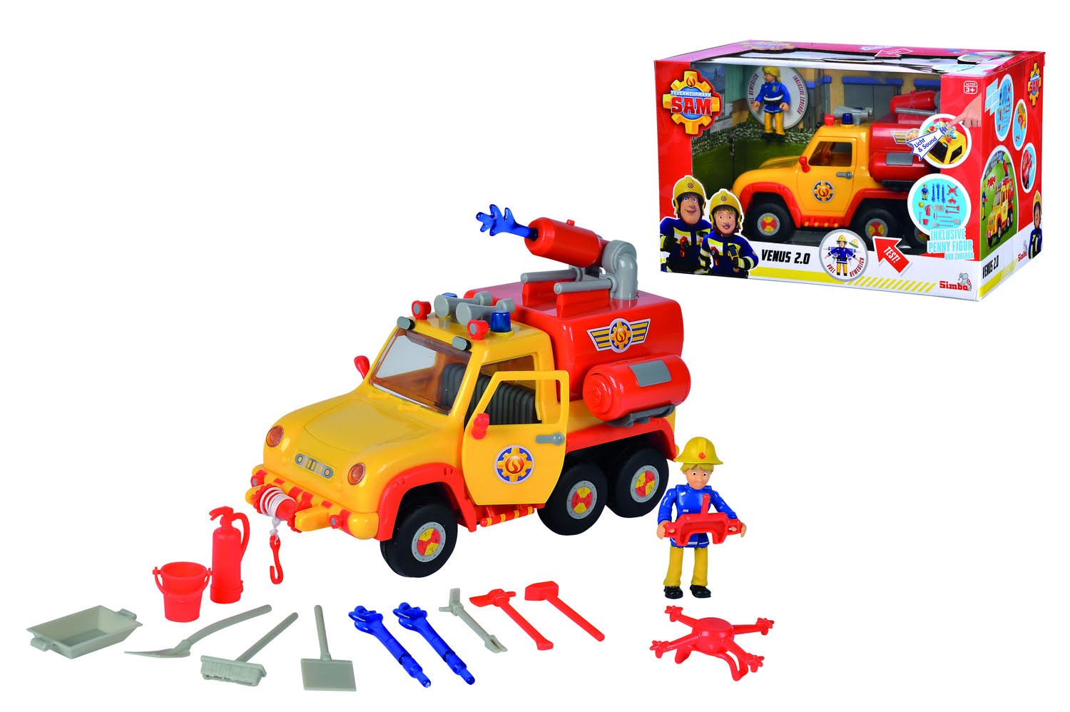 Simba Sam Fire Engine Venus 2.0 incl. Figurine Legetøjsbil 109251094