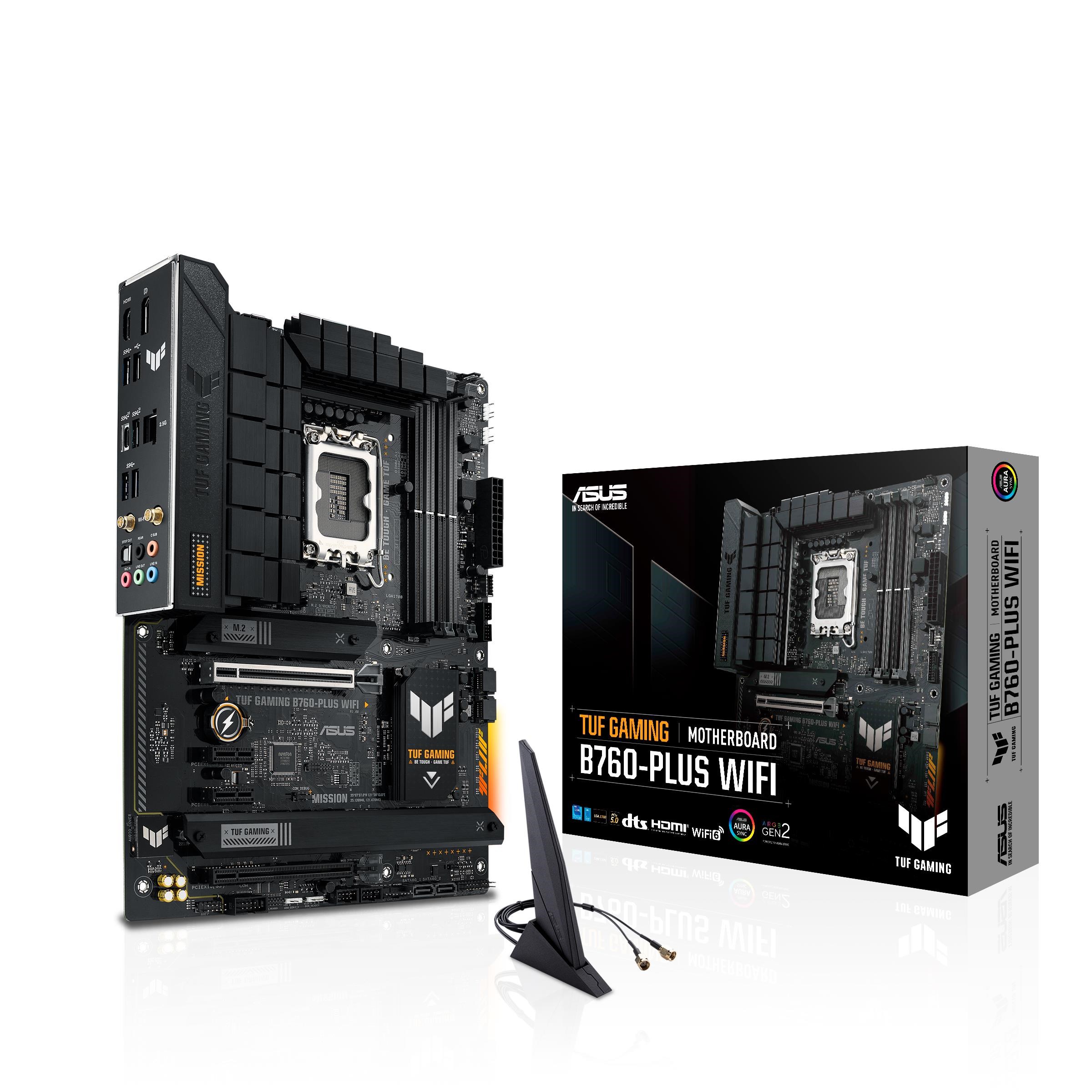 ASUS TUF GAMING B760-PLUS WIFI (V2) Bundkort - Intel B760 - Intel LGA1700 - DDR5 RAM - ATX Bundkort 90MB1ER0-M1EAY0
