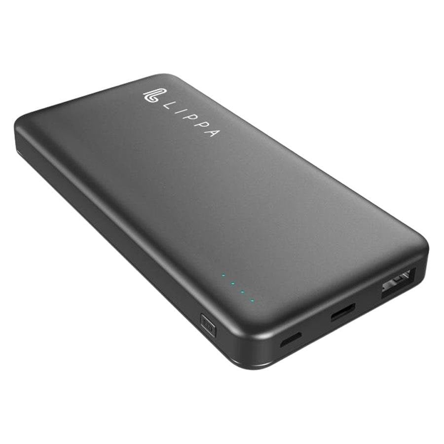 Lippa 10.000 mAh Powerbank 18W USB-C PD & QC USB-A Output - Black - 10000 mAh Powerbank Sort LPPB10000FC