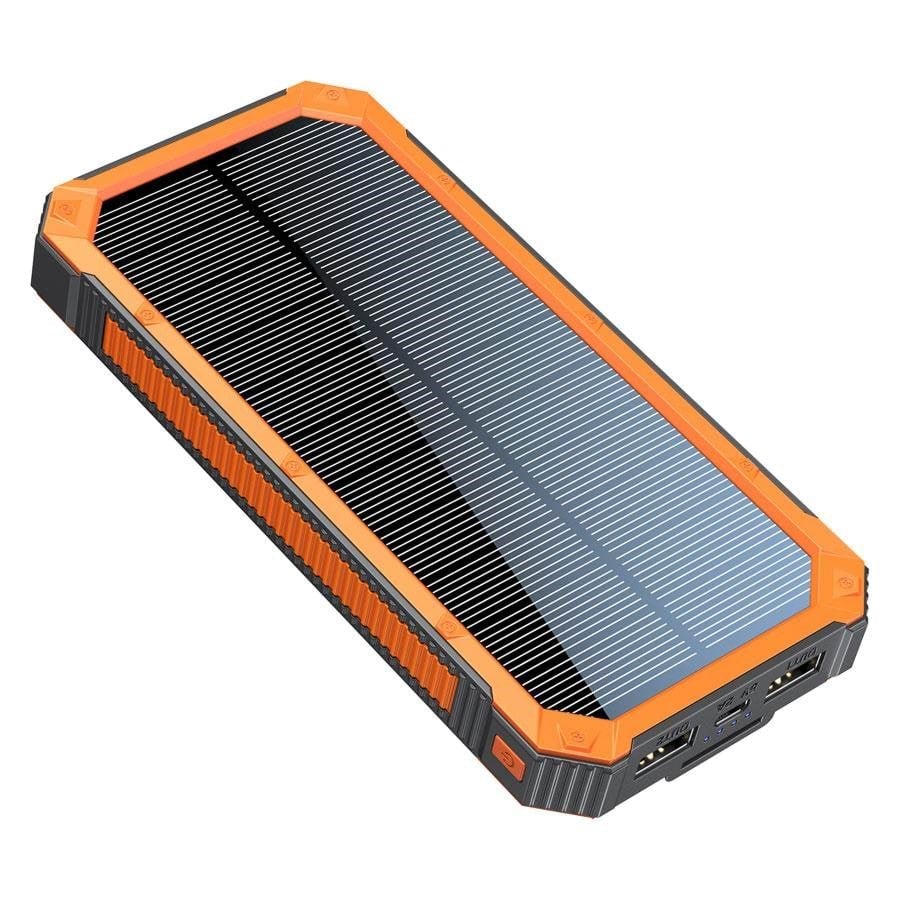 Lippa 2 x USB-A Output Solar - 10000 mAh Powerbank Orange LPPB10000SP