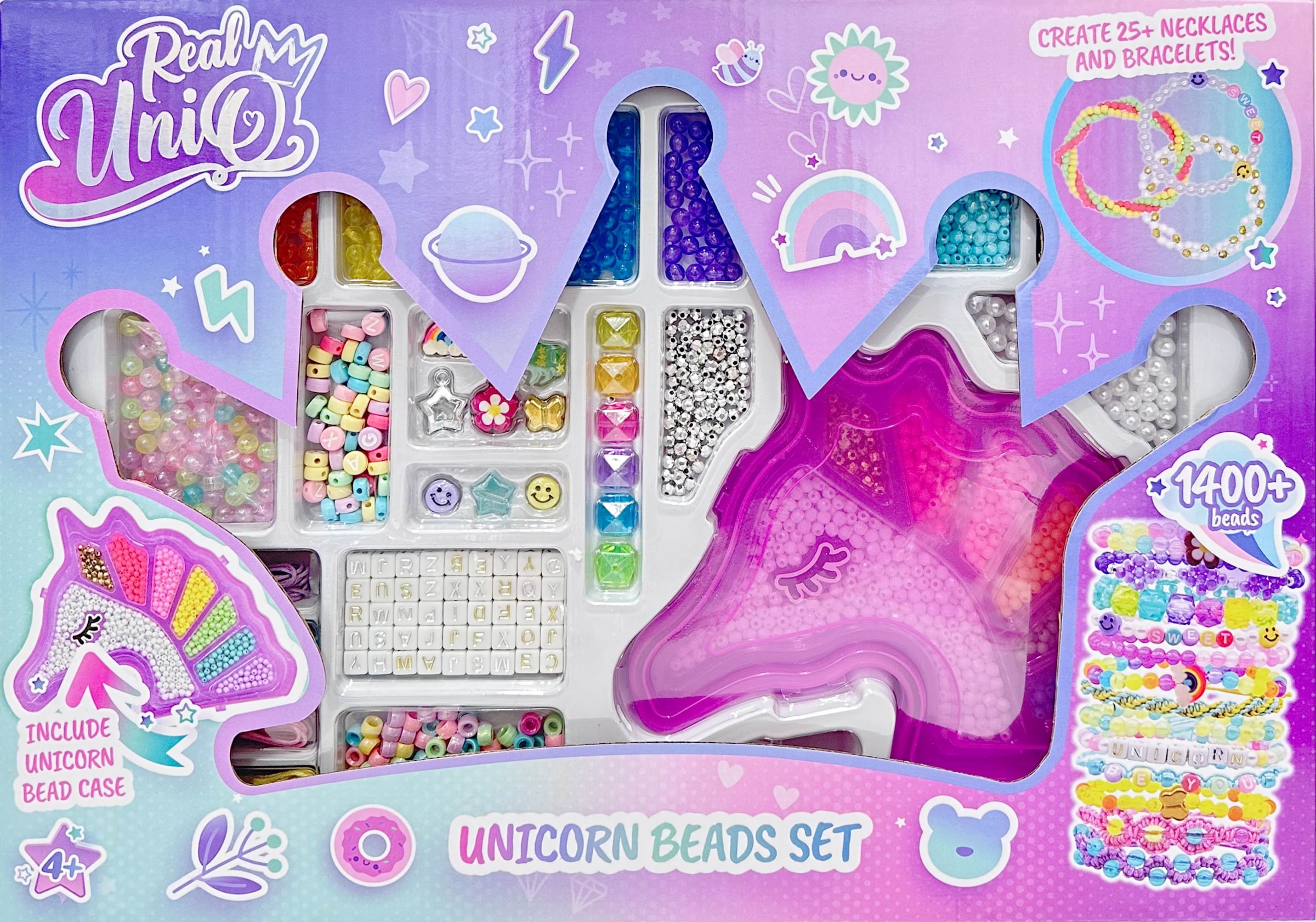 Real UniQ Unicorn Perlesmykkesæt Kreativt Legetøj 30470