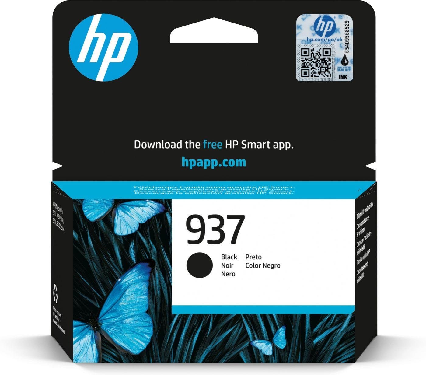 HP 937 / 4S6W5NE - Black Ink Printerpatron Og Toner Sort