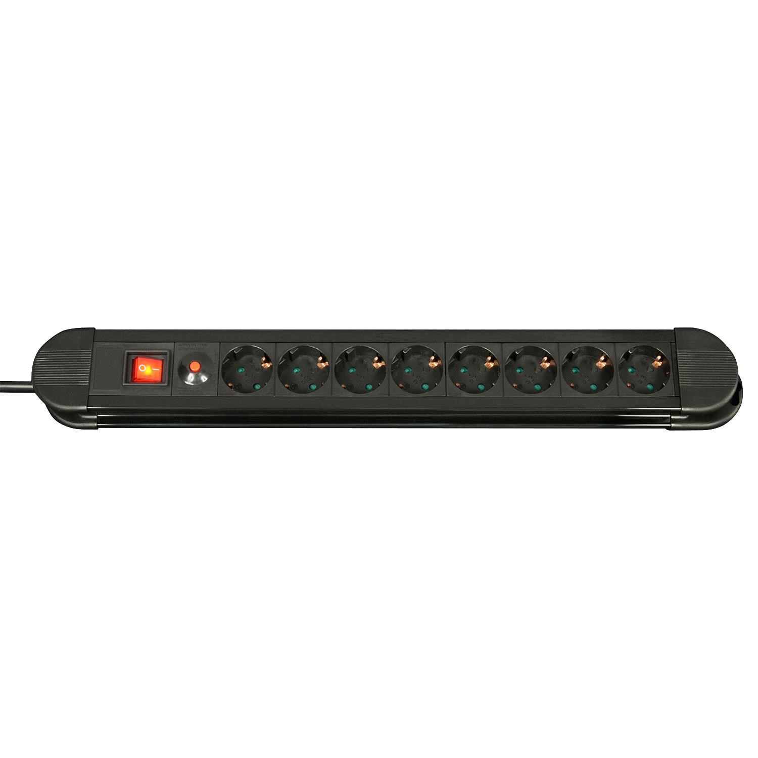 Lindy 8-way Schuko Power Strip Strømkabel Sort 73104