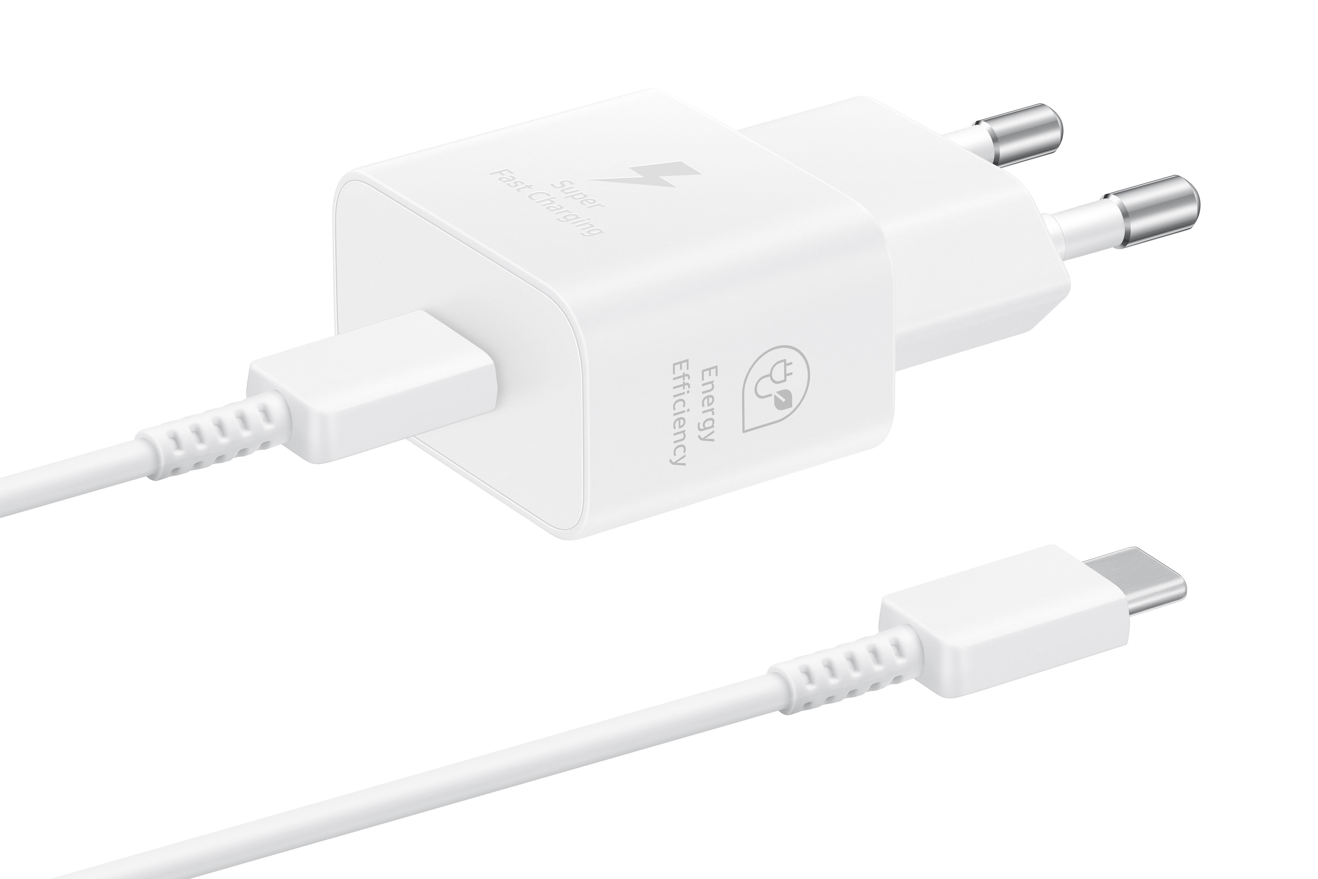 Samsung 25W USB-C GaN Power Adapter (Incl. cable) - White Mobil Oplader EP-T2510XWEGEU