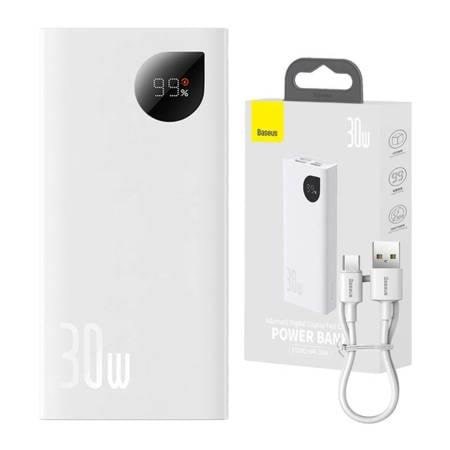 Baseus Powerbank Adaman2 10000mAh 30W White - 10000 mAh Powerbank Hvid PPAD080002