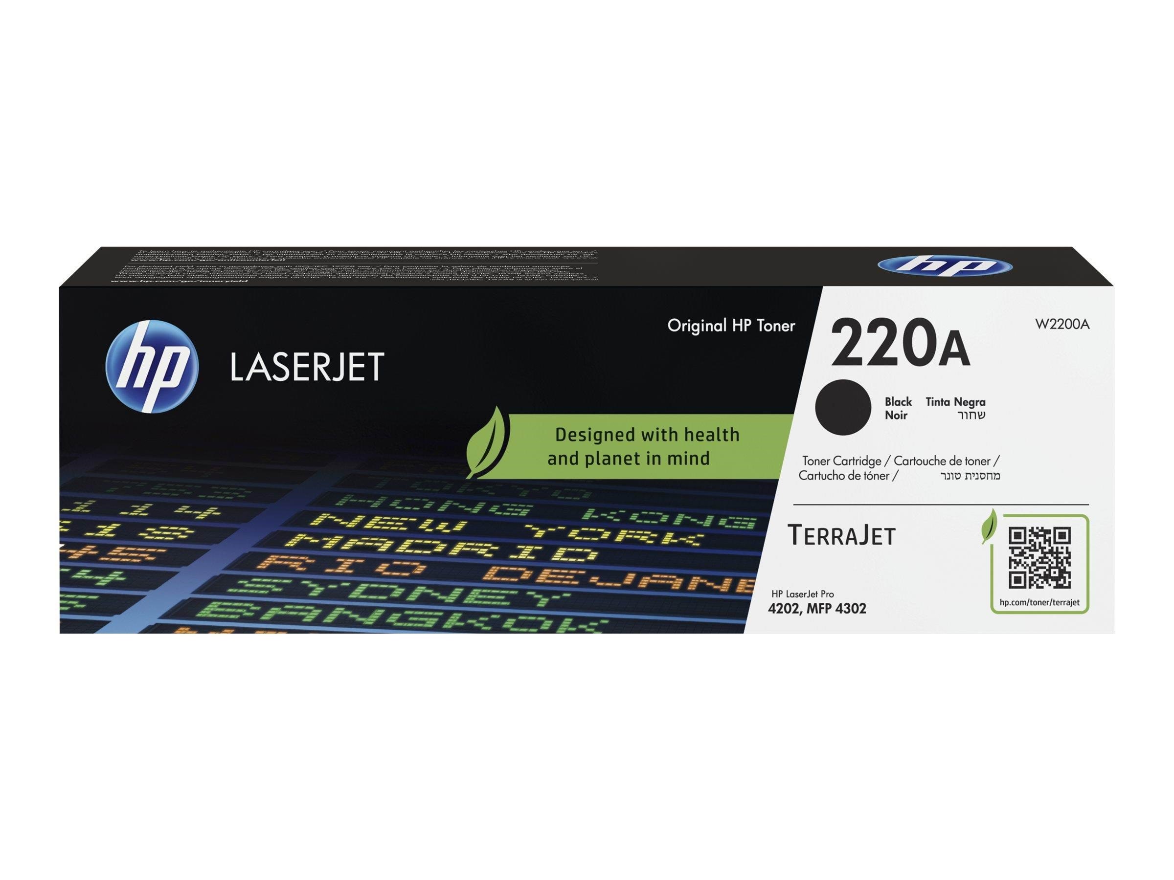 HP 220A / W2200A - Black Toner Printerpatron Og Toner Sort