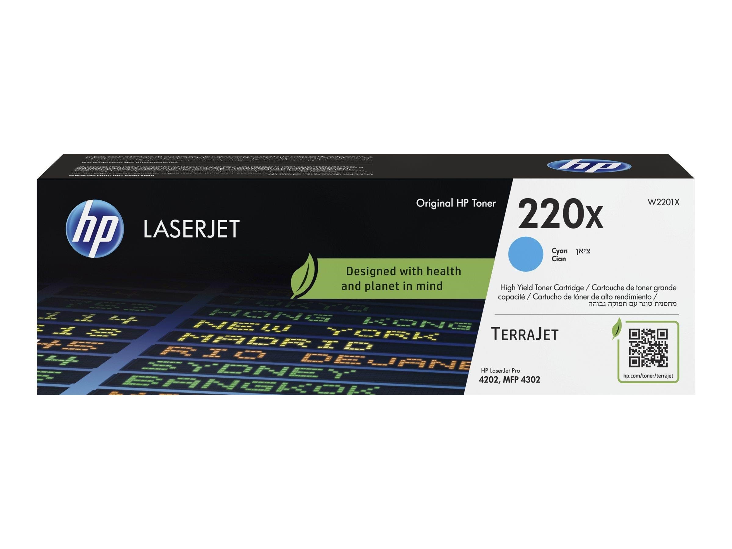 HP 220X / W2201X - High Yield - Cyan Toner Printerpatron Og Toner