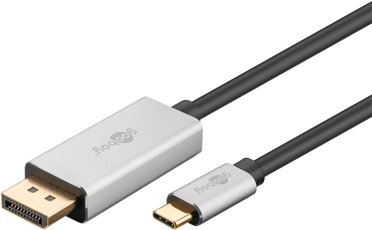 Pro USB-C - DisplayPort - 2m - Grå Skærmkabel DP-USB-C-S-2m