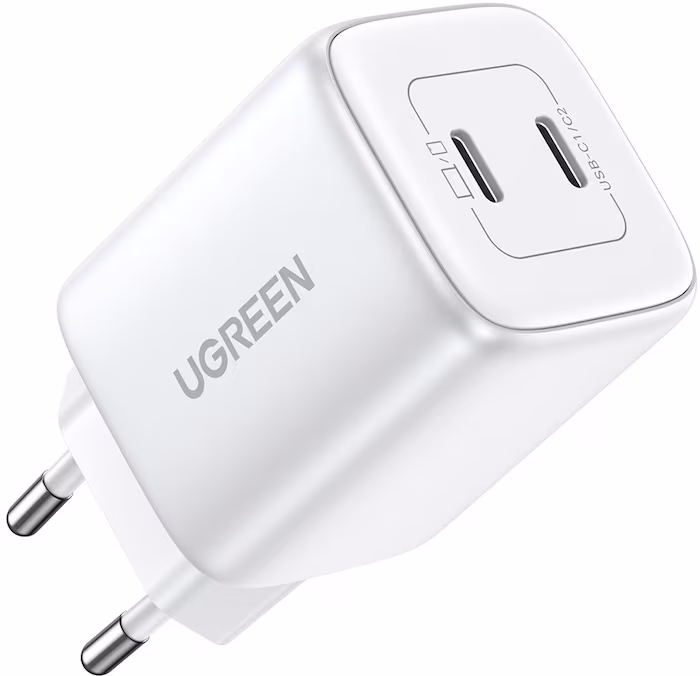 UGREEN Nexode GaN 45W Dual USB-C PD Charger - White Mobil Oplader 15327