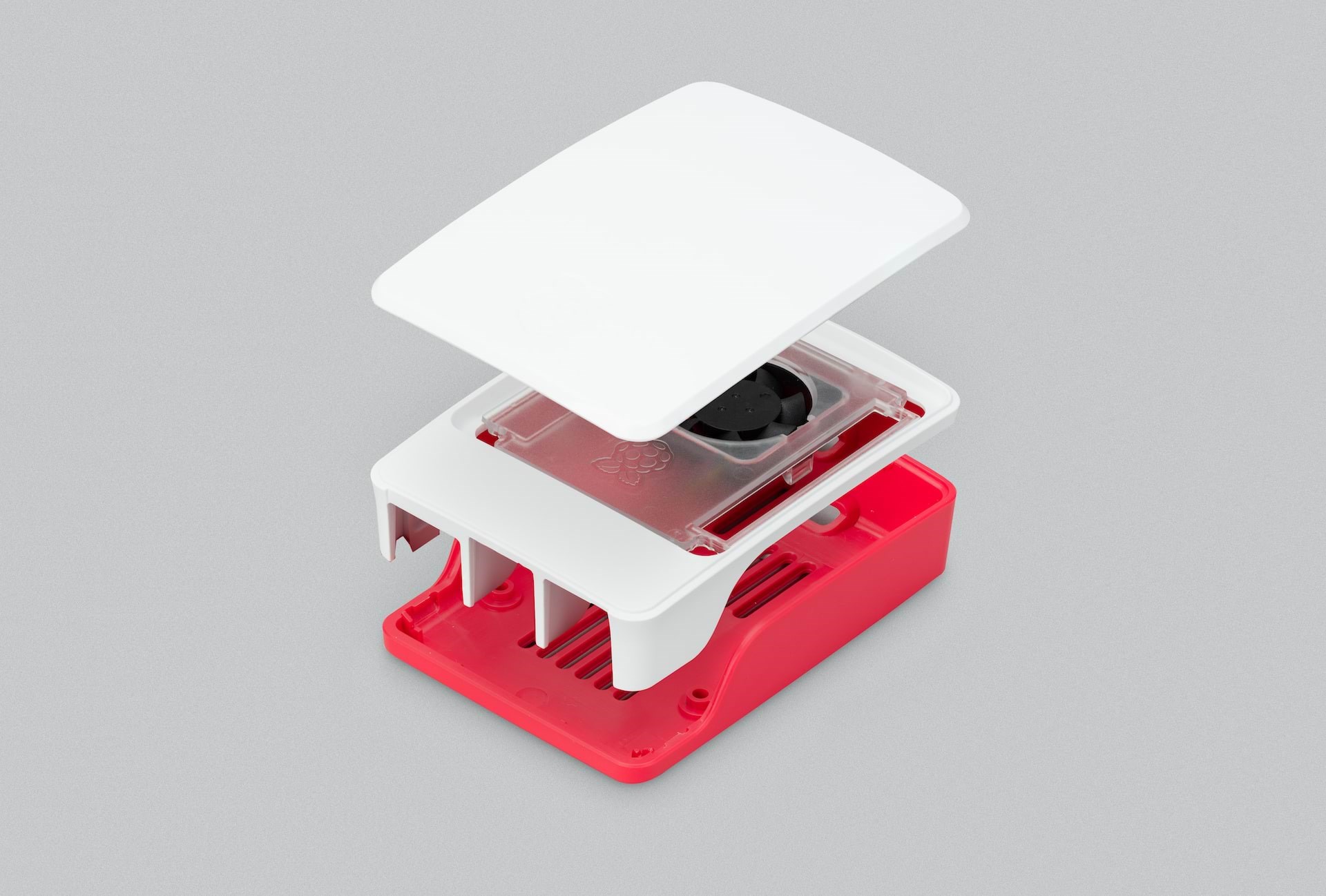 Raspberry Pi 5 Case - Red/White - Kabinet - Raspberry Pi - Hvid Kabinet SC1159