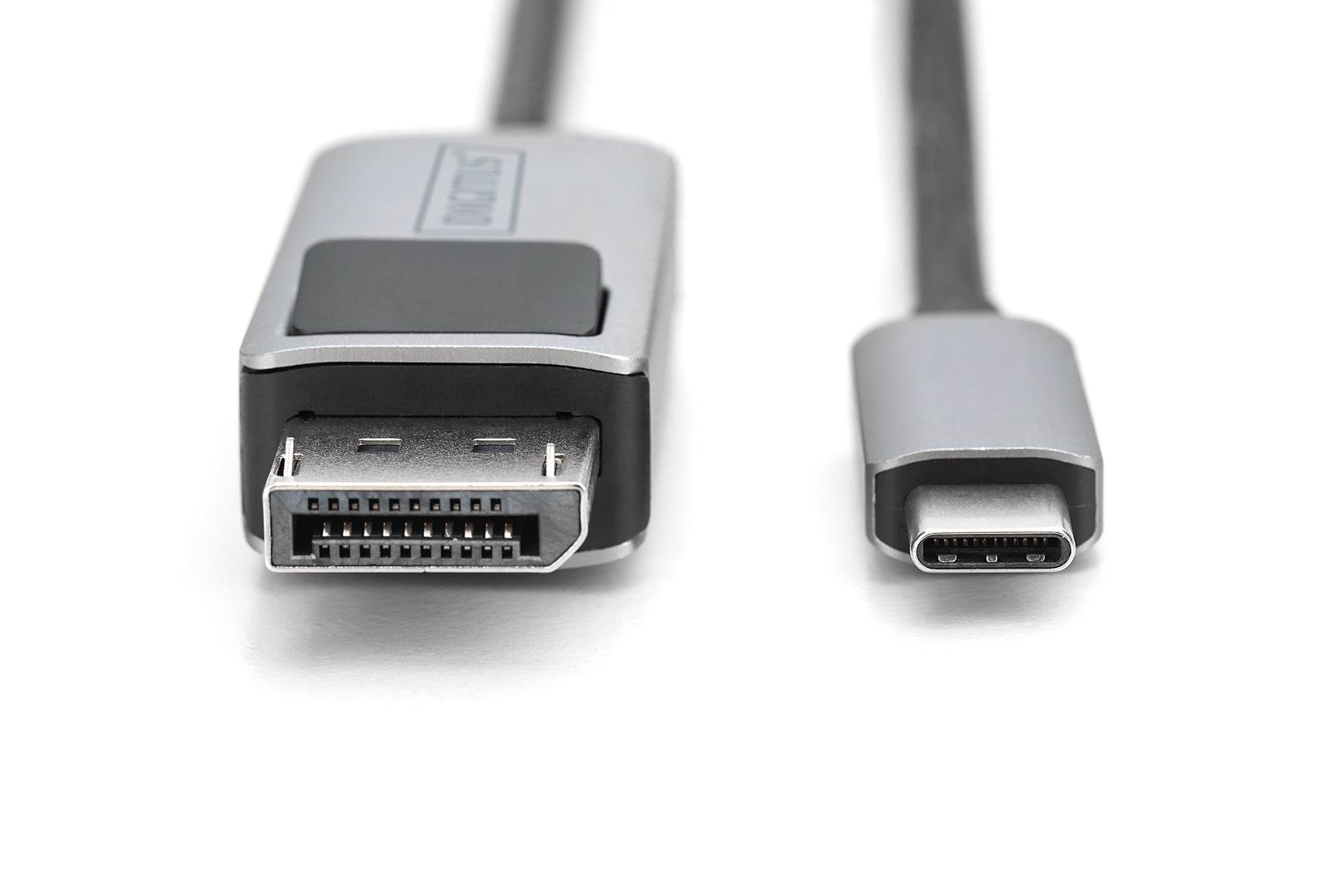 DIGITUS USB Type-C to DisplayPort Cable -1m Skærmkabel Sort DB-300334-010-S