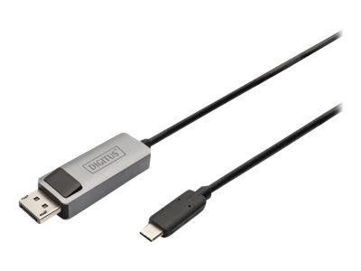 DIGITUS USB Type C to DisplayPort Cable - 2m Skærmkabel Sort DB-300334-020-S