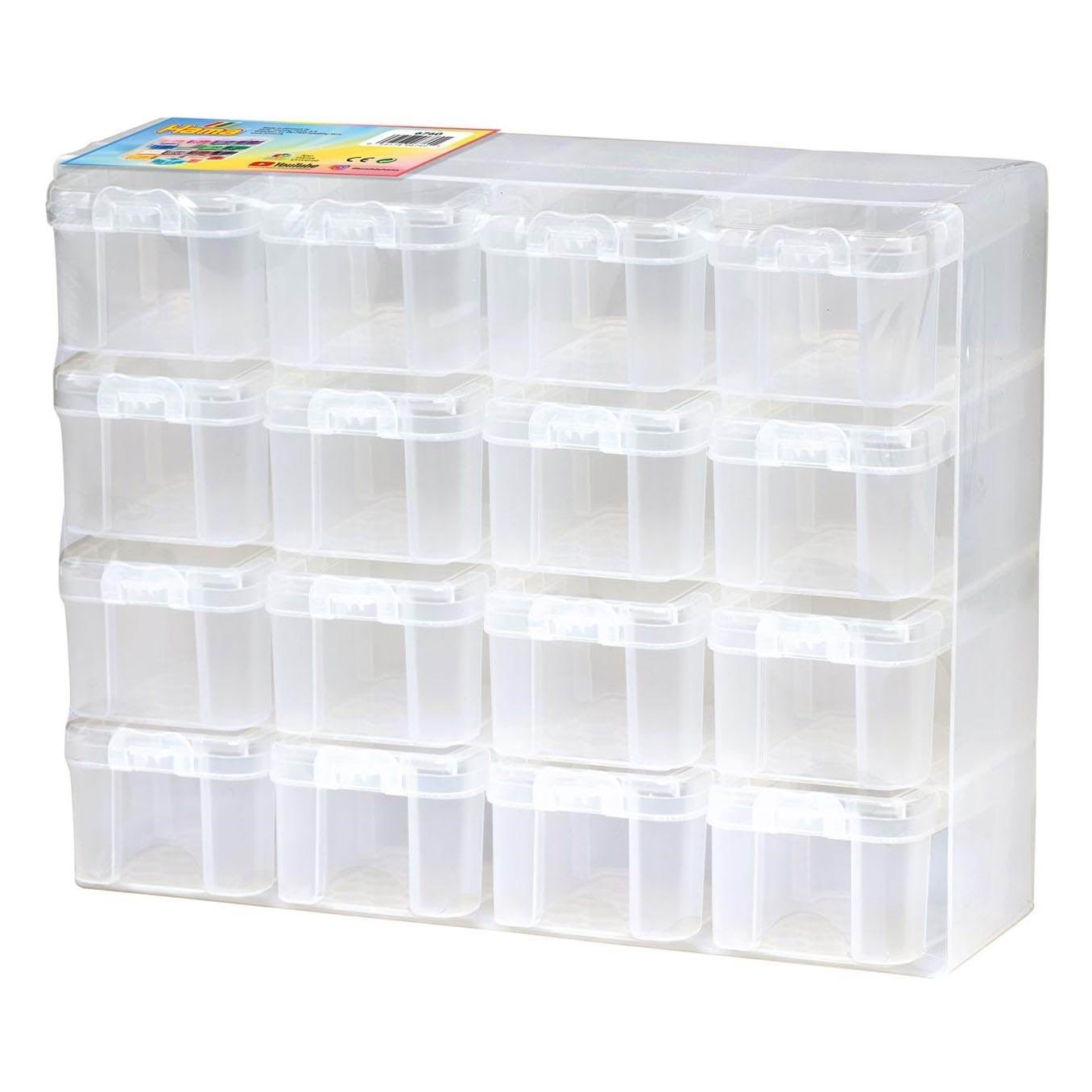 Hama Ironing Beads Storage Box Set with 16 storage boxes Kreativt Legetøj 6760