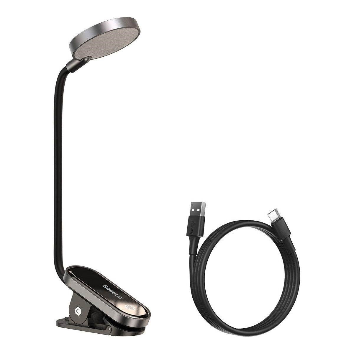 Baseus Mini LED-lampe med clips, grå (DGRAD-0G) Lampe