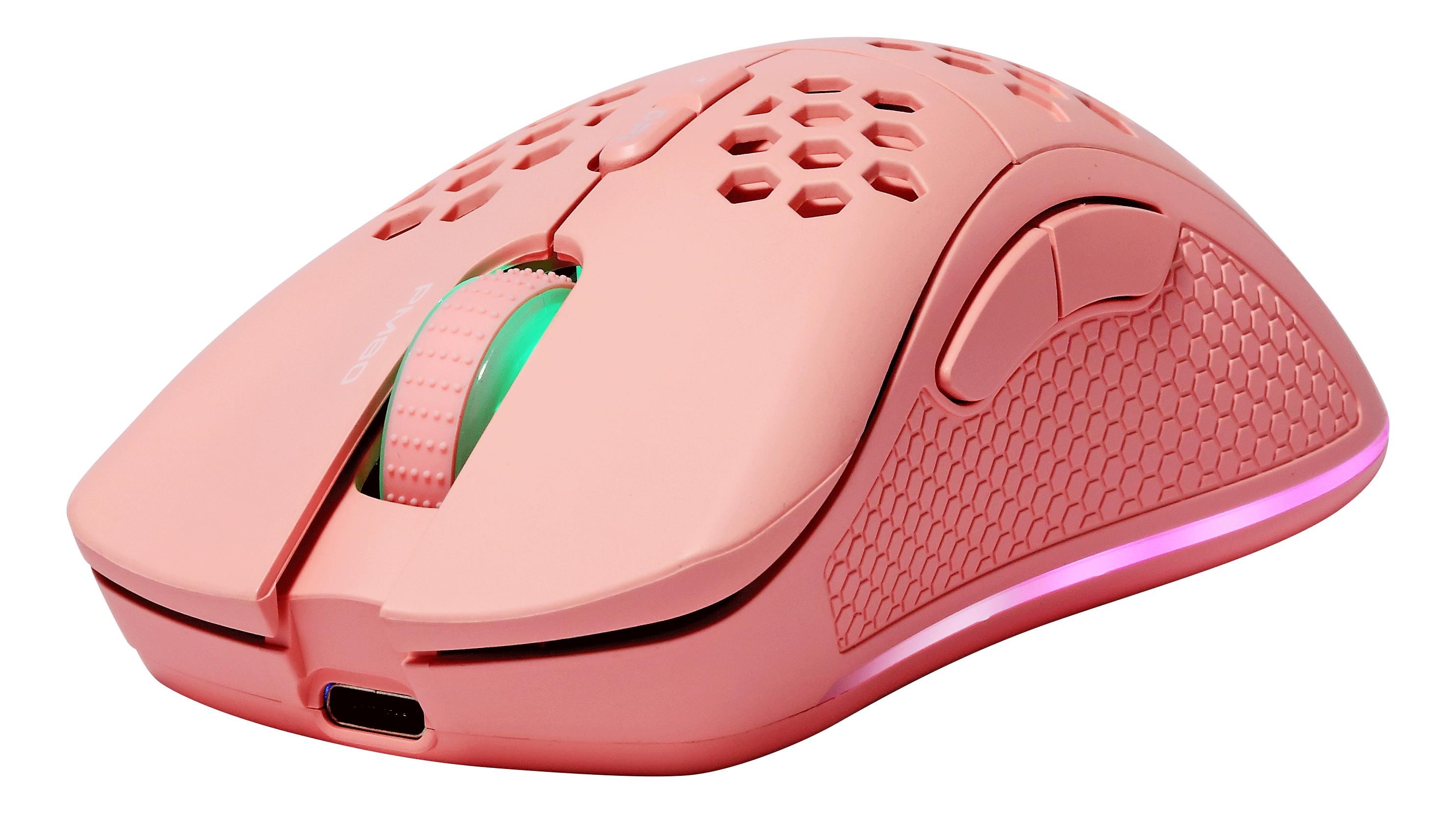 Deltaco GAMING PM80 Lightweight Wireless - 7 knapper - Pink Mus GAM-120-P