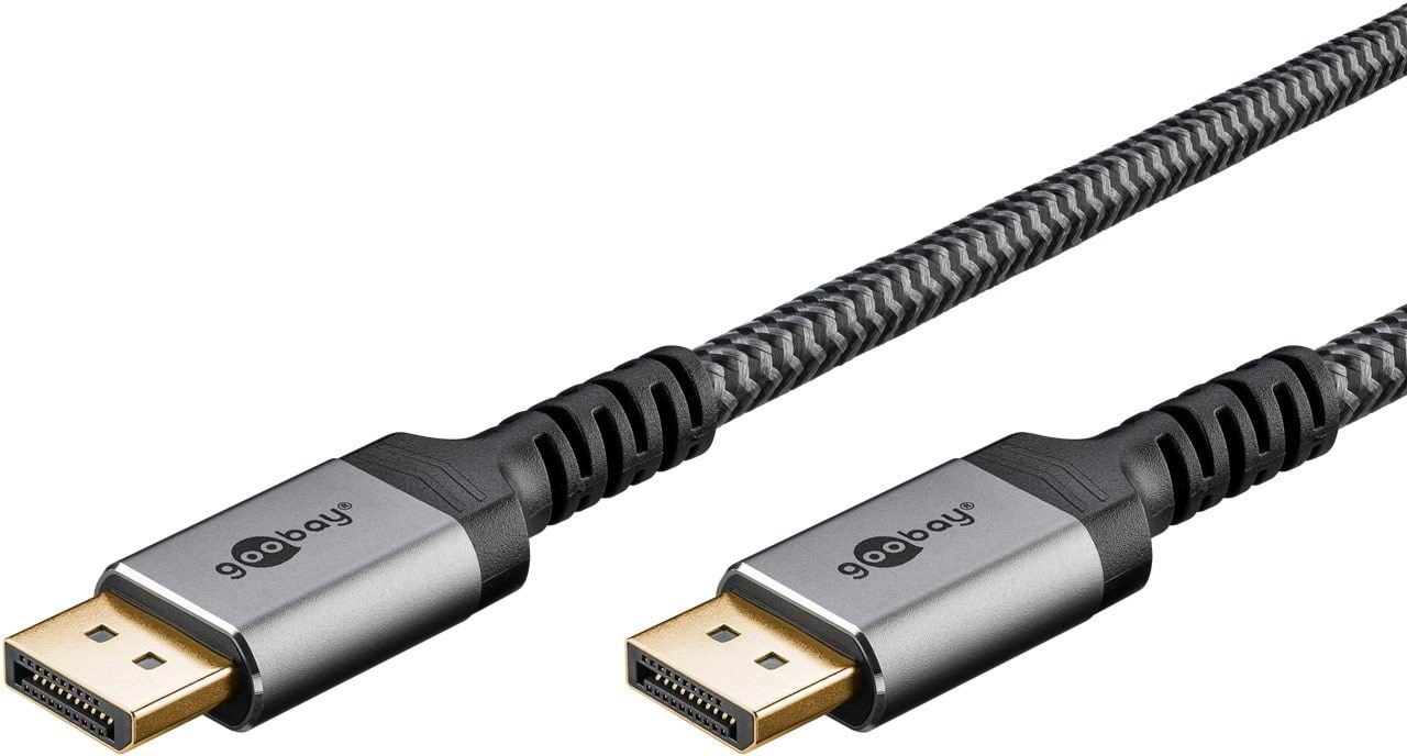 Pro Displayport 1.4 Sleeved - 1m - Sort Skærmkabel HDMI1.4SL1