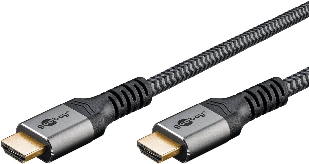 Pro HDMI 2.1 Sleeved - 0.5m - Sort Skærmkabel HDMI2.1SL05