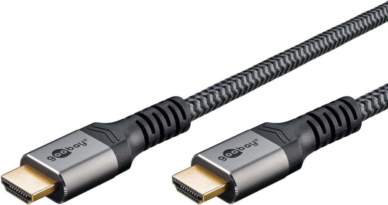 Pro HDMI 2.1 Sleeved - 1m - Sort Skærmkabel HDMI2.1SL1