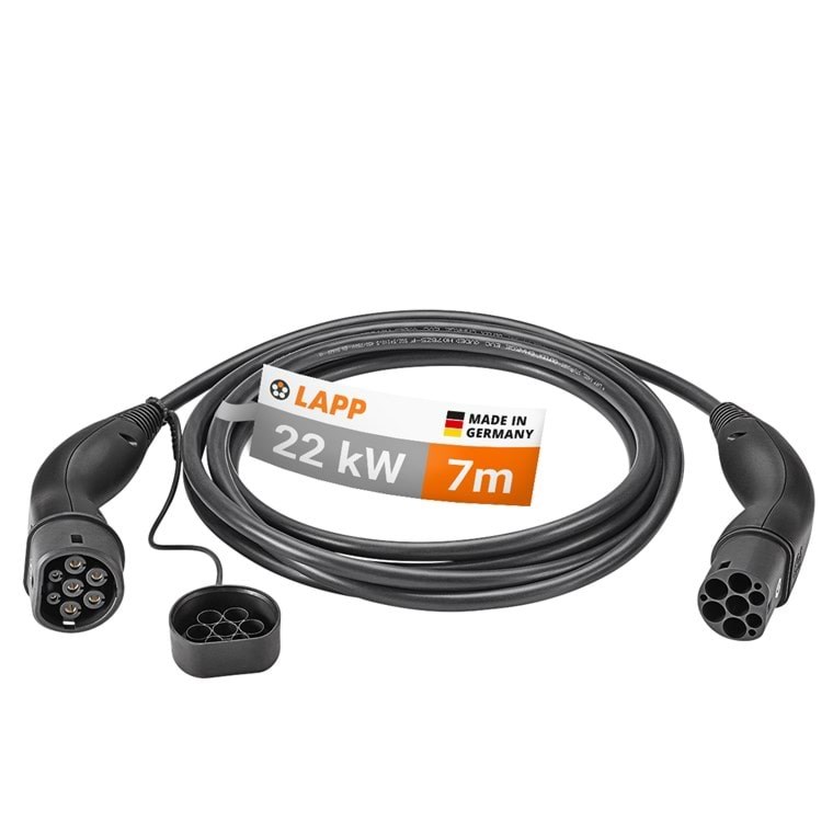 LAPP Type 2 Charging Cable, up to 22 kW, 7 m, black Ladeboks 4064727469515