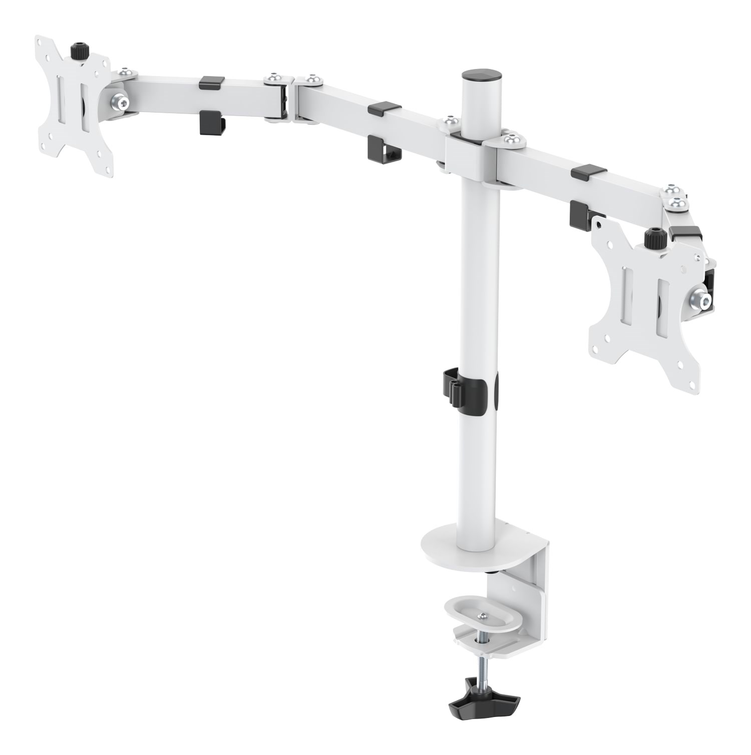 Deltaco Dual Monitor Desk Mount for 13"-32" screens - Hvid Skærmholder GAM-040-W