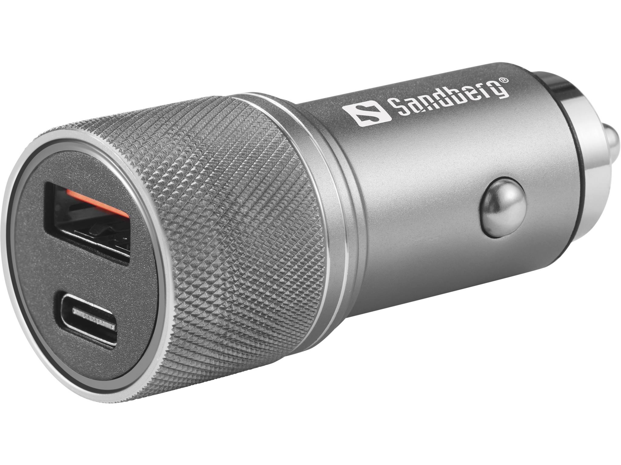 Sandberg Car Charger 1xQC3.0+1xUSBC 48W Mobil Oplader 441-50