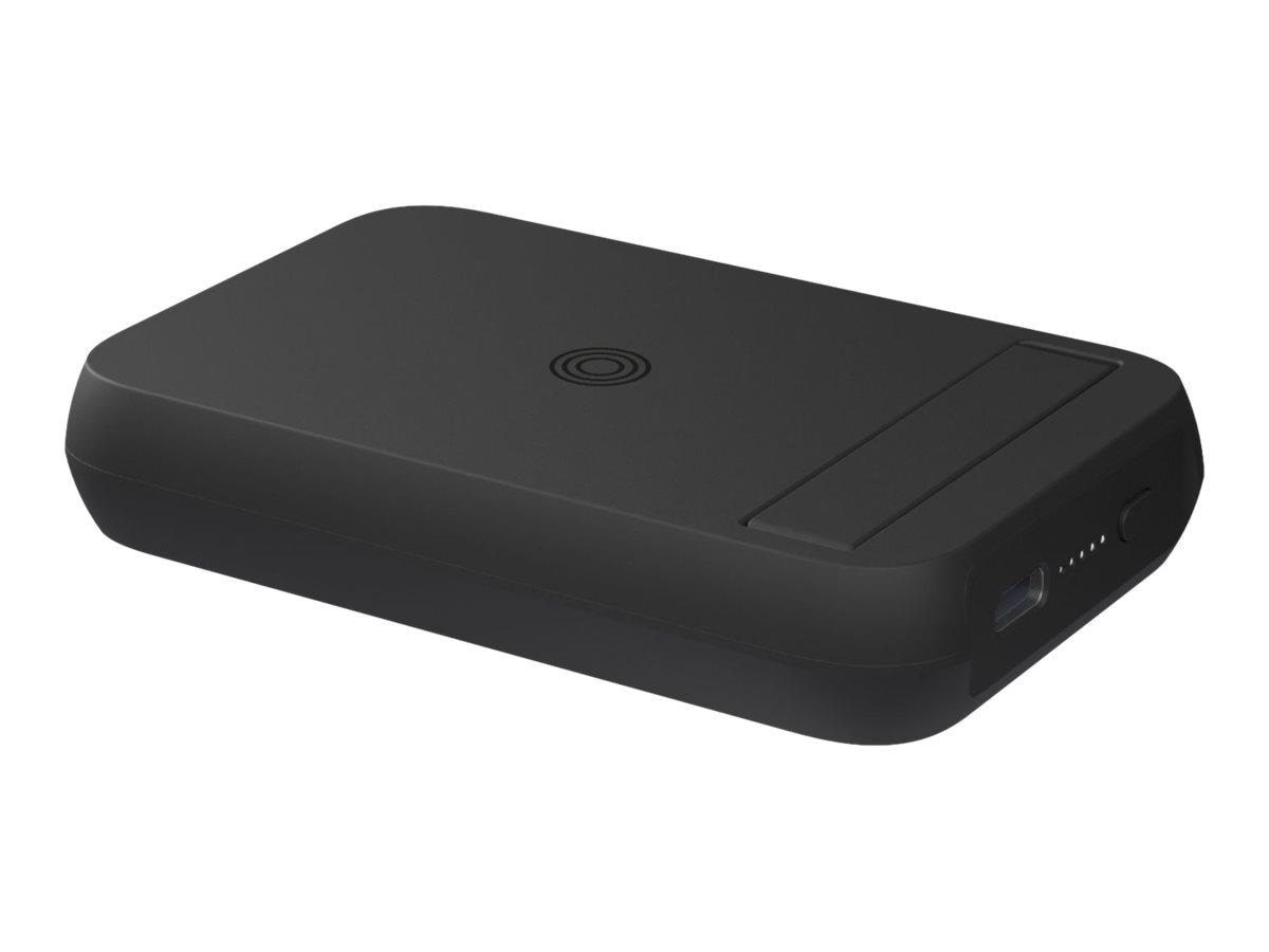 ZENS Magnet 4000 mAh Wireless Powerbank Kickstand and Qi RX - 4000 mAh Powerbank Sort ZEPP02M/00